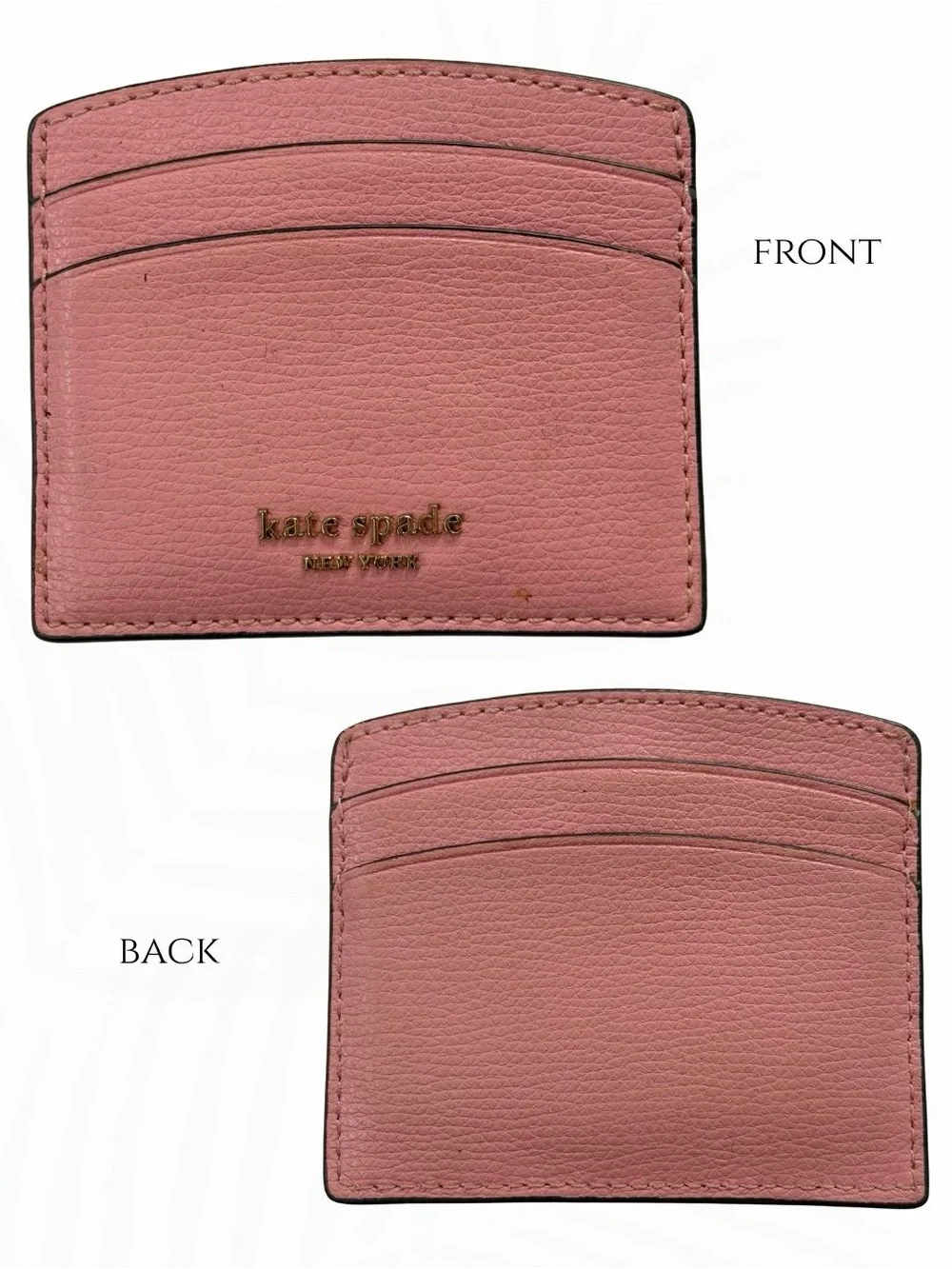 Kate Spade New York Pink Pebbled Leather Slim Card Holder